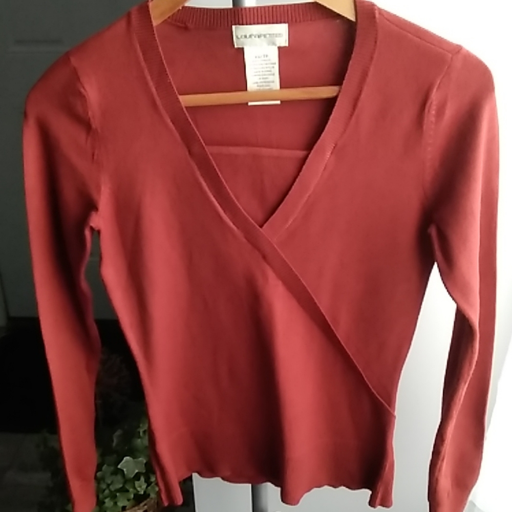 Laura Petites Faux Wrap Sweater